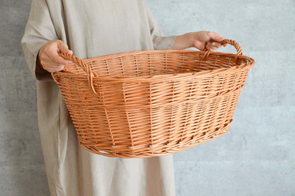 Woven Basket, Tote Bag, Laundry Basket, Rattan Storage Basket
