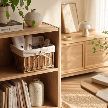 HANDWOVEN WILLOW STORAGE BASKET