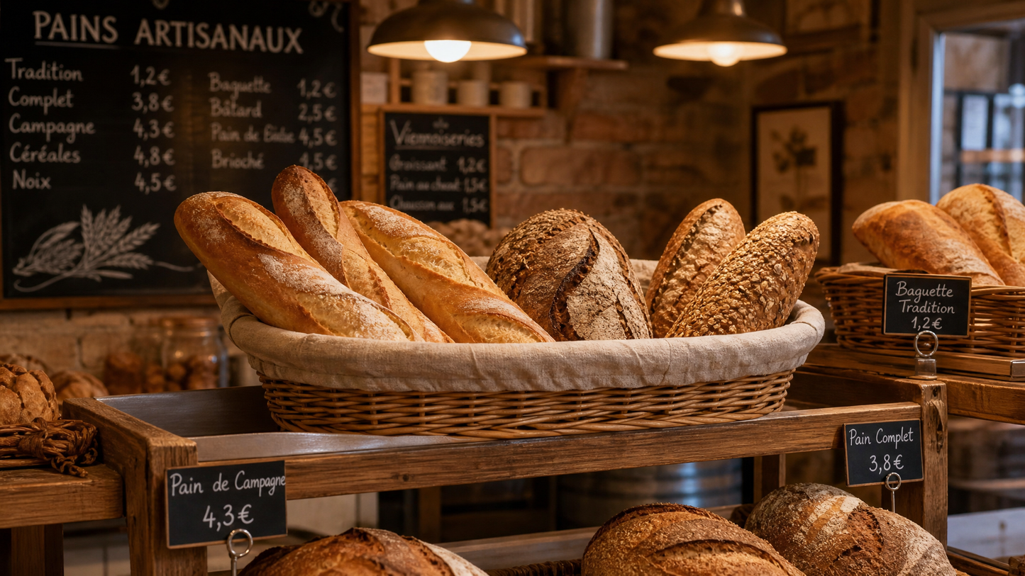 European-style rustic woven bread basket