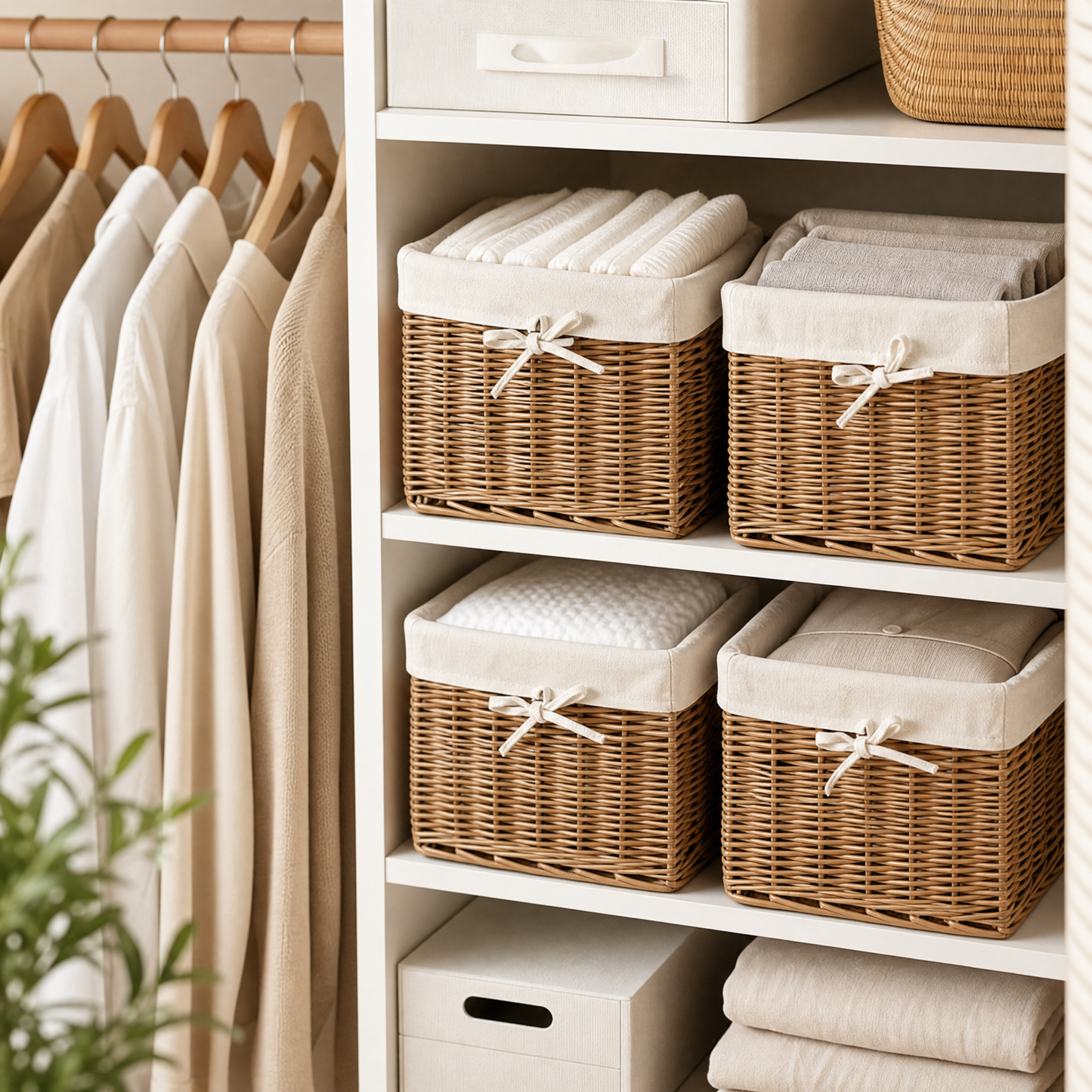 HANDWOVEN WILLOW STORAGE BASKET